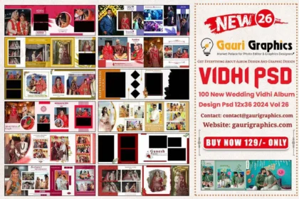 100 New Wedding Vidhi Album Design Psd 12×36 2025 Vol 26