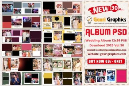 Beautiful Wedding Album 12×36 PSD Download 2025 Vol 30