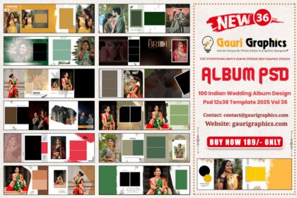 100 Indian Wedding Album Design Psd 12x36 2025 Vol 36