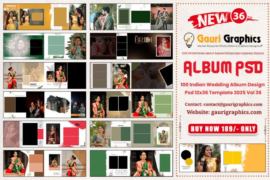 100 Indian Wedding Album Design Psd 12x36 2025 Vol 36