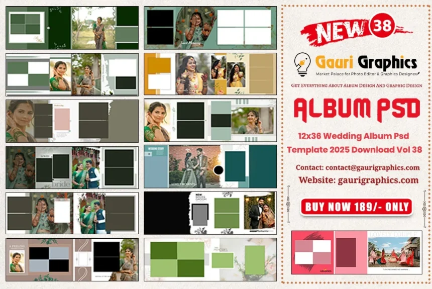 12×36 Wedding Album Psd Template 2025 Download Vol 38