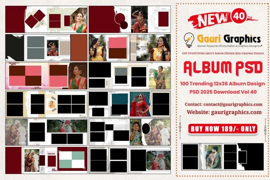 100 Trending 12×36 Album Design PSD 2025 Vol 40