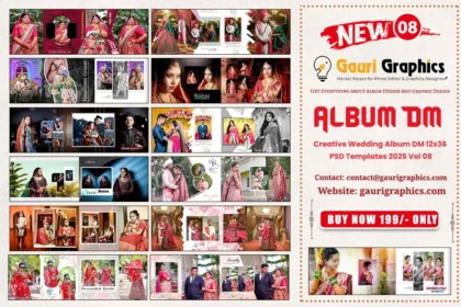 Creative Wedding Album DM 12×36 PSD Templates 2025