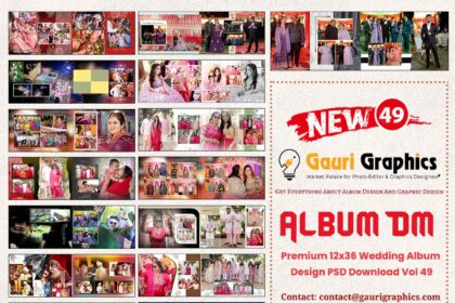 New Premium 12×36 Wedding Album Design PSD Download